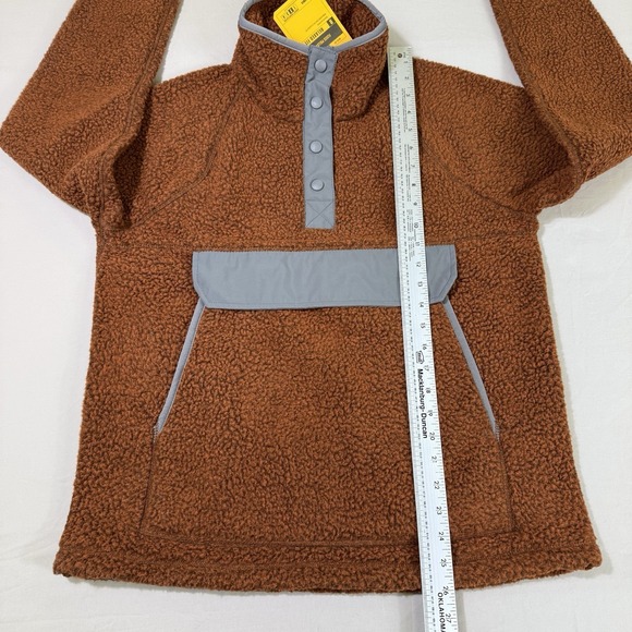 Carhartt Sherpa Fleece 1/4 Snap Pullover Womens Medium Kangaroo Pocket Warm NWT - Picture 14 of 16
